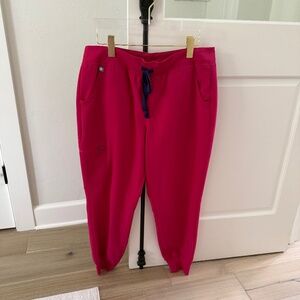 FIGS Zamora ULTRA ROSE Jogger Scrub Pants - Size Large Petite